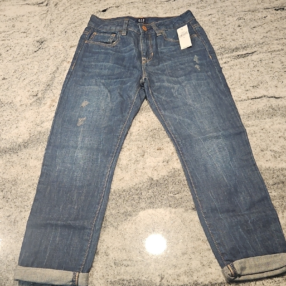 GAP Blue Classic Straight-Leg Jeans